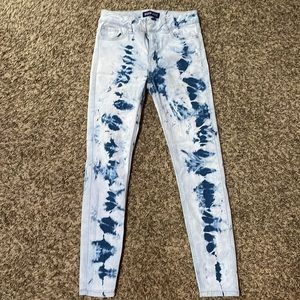 Bluespice tye dye wash straight leg pants